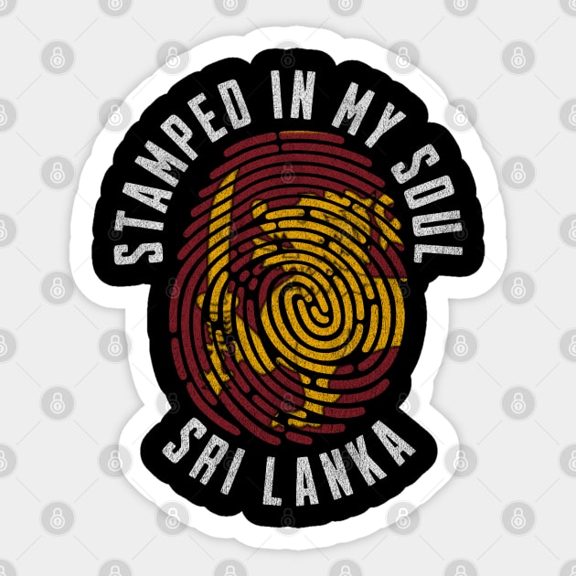 Stamped in My Soul Sri Lanka Flag Sri Lankan Pride Sticker by Yesteeyear